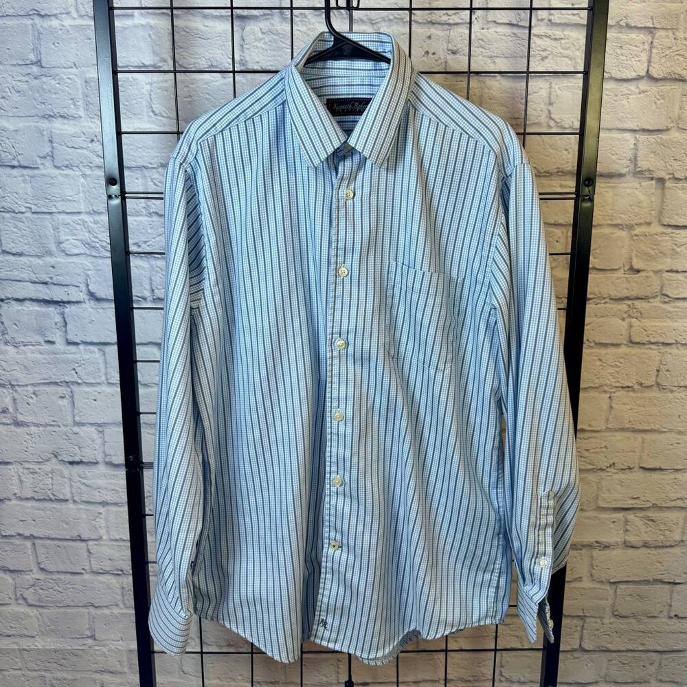 Kenneth Roberts Platinum Men’s Long Sleeve Button-Down Shirt – Size L